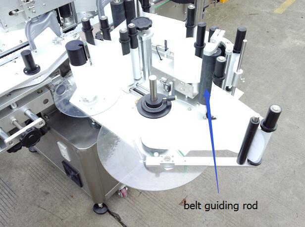 Máquina etiquetadora automática de dupla face para detecção de objetos com mesa giratória