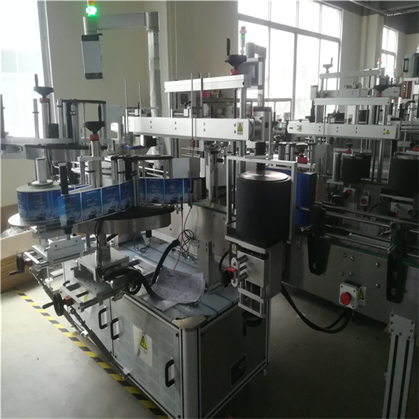 Máquina aplicadora de adesivos, pescoço / frente e torre rotuladora dupla-envolvente