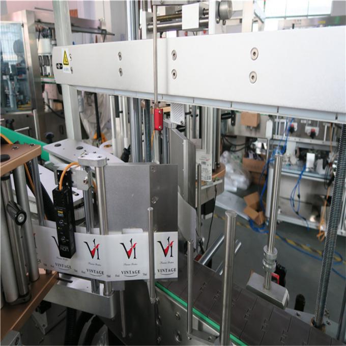 Máquina de etiquetagem automática de dupla face para garrafas pequenas e redondas