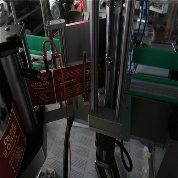 Máquina automática de rotulagem de garrafas de dois lados com xampu de etiqueta adesiva para vinho