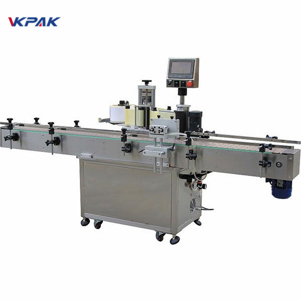 Máquina automática de rotulagem de garrafas redondas autoadesivas verticais de óleo