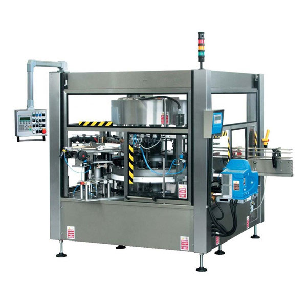 Máquina de rotulagem de adesivos rotativos com garrafa alada CE totalmente automática