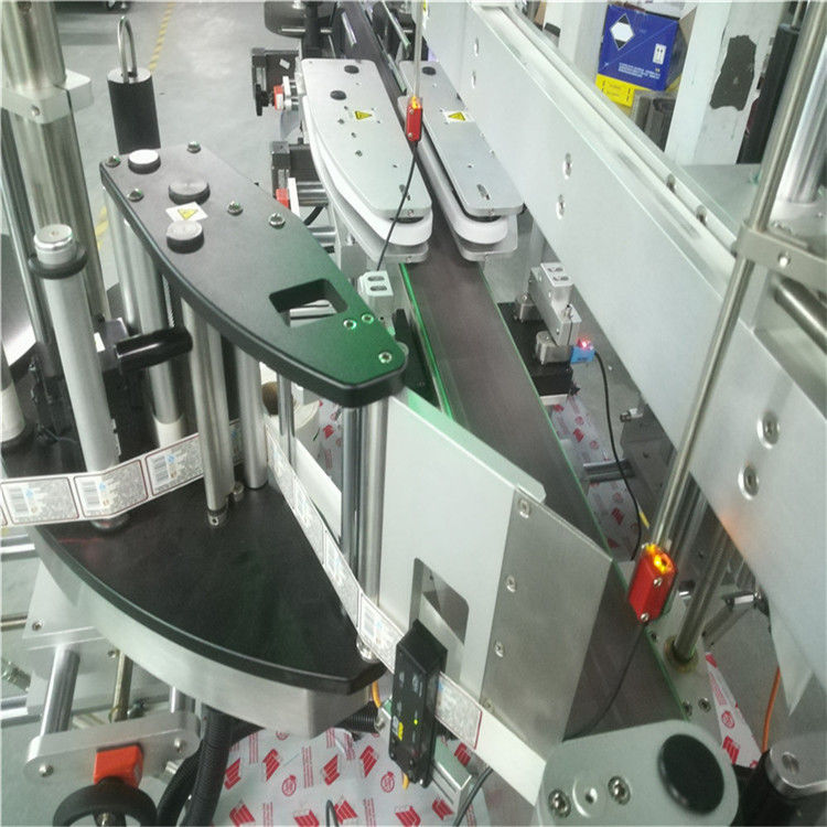 China Máquina automática de rotulagem de adesivos de dois lados para garrafa plana redonda quadrada