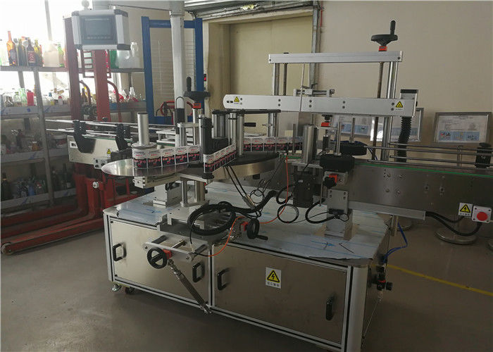 Máquina de rotulagem de garrafa oval de duas cabeças para garrafa oval na indústria química
