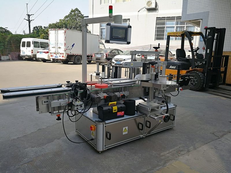 Máquina de rotulagem adesiva de dois lados para frascos de xampu da China fornecedor totalmente automático